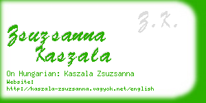 zsuzsanna kaszala business card